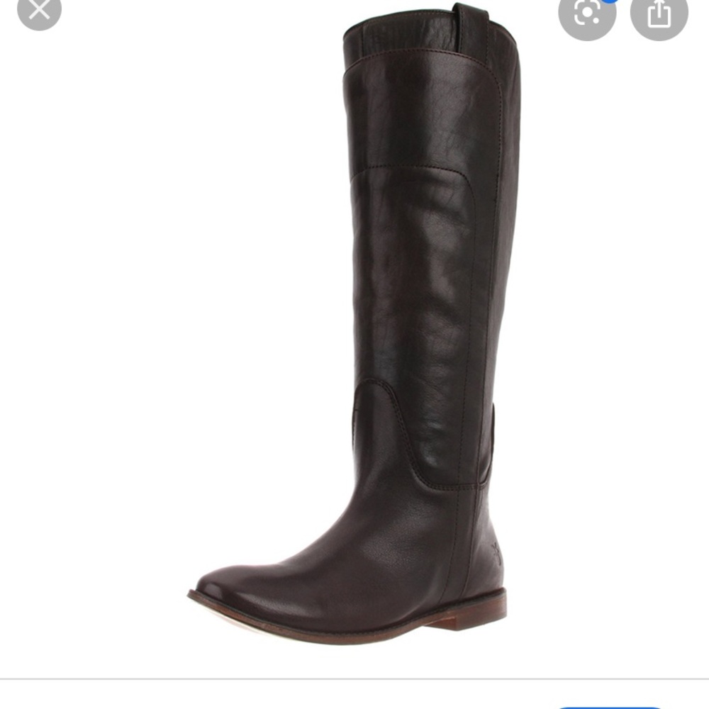 Dark Brown Frye Tall Paige Riding Boots - size 8